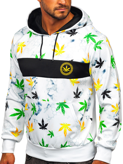 Hanorac alb cu imprimeu Bolf HM351