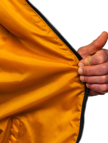 Vestă neagră matlasată cu glugă Bolf 7106