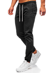 Pantaloni joggers negri Bolf 1145