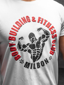 Tricou alb cu imprimeu Bolf Y70015