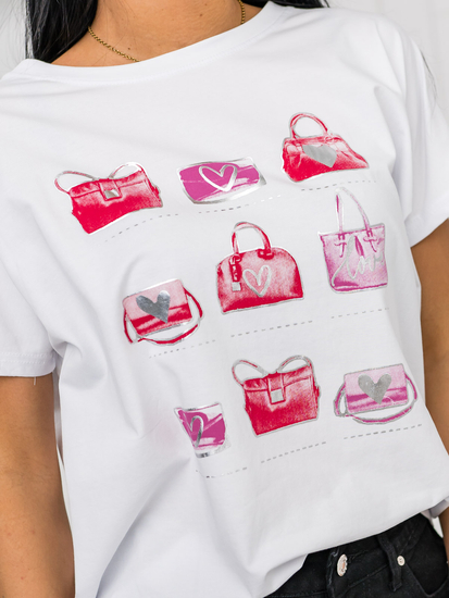 Tricou alb de dama cu imprimeu Bolf 95T2531