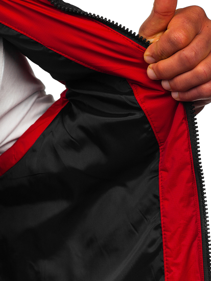 Vestă groasă cu glugă bordo Bolf 9969