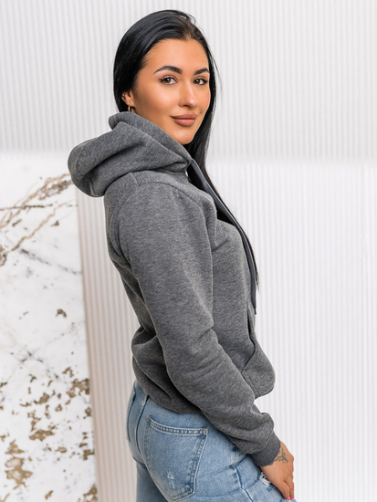 Hanorac cangur grafit pentru femei Bolf W02A1