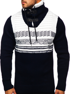 Pulover bleumarin gros Bolf 2020