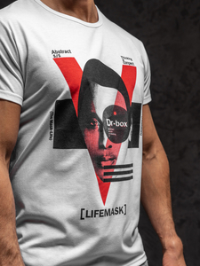 Tricou cu imprimeu alb Bolf KS2552