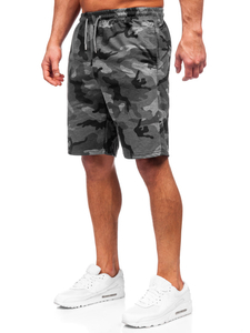 Pantaloni scurți de trening army grafit Bolf 8K283