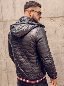 Geacă matlasată neagră Bolf 6191A