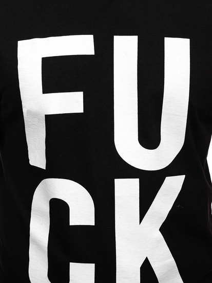 Maiou negru tank top cu imprimeu Bolf 14820