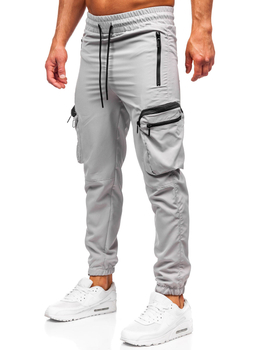 Pantaloni cargo gri pantaloni de jogging pentru bărbați de la Bolf HSS296