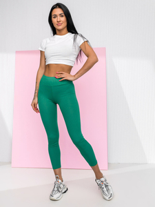 Colanti cu imprimeu striat verzi Bolf W7903