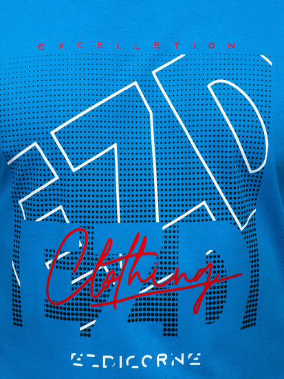 Tricou din bumbac albastru-aprins Bolf 14748