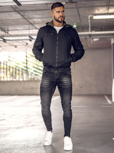 Geacă din bumbac neagră Bolf 84M3010A