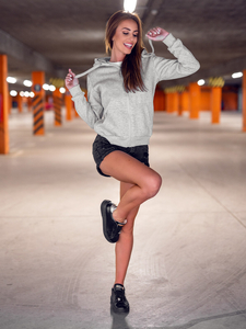 Hanorac gri dame Bolf W03B