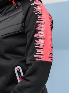 Hanorac cu glugă tranzițională pentru femei negru Bolf KSW4007