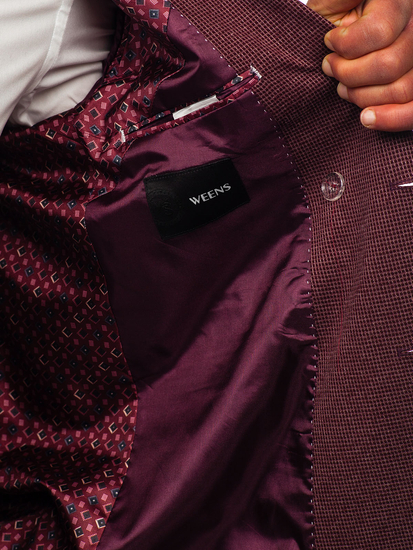 Sacou bordo două rânduri de nasturi casual Bolf 003