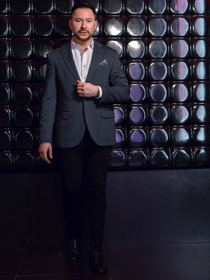 Sacou casual bleumarin pentru bărbați Bolf 24401-1