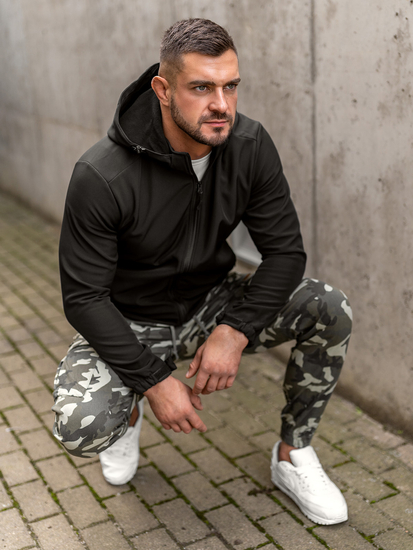 Jachetă Softshell de tranziție neagră pentru bărbați Bolf HH017A