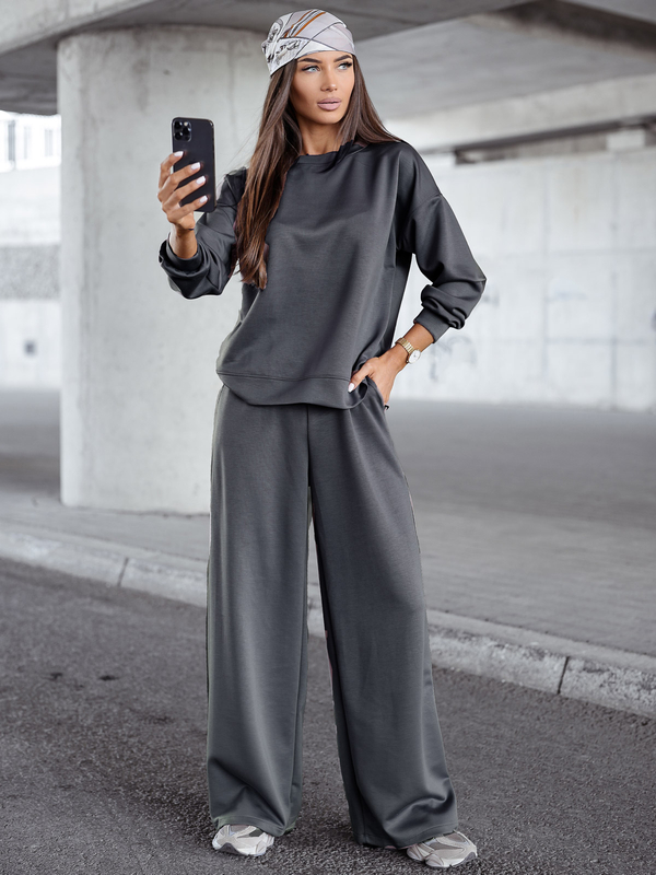 Trening cu fermoar pentru femei din două piese Unt Grafit Bolf 821111