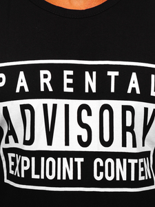 Maiou negru tank top cu imprimeu Bolf 14828