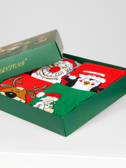 Șosete de Crăciun multicolor dame Bolf M798-4P 4 PACK