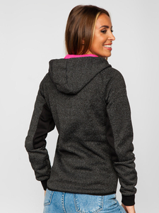 Jachetă cu glugă pentru femei Bolf negru KSW4001A1