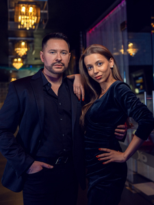 Rochie din catifea neagră dame Bolf Bellisima