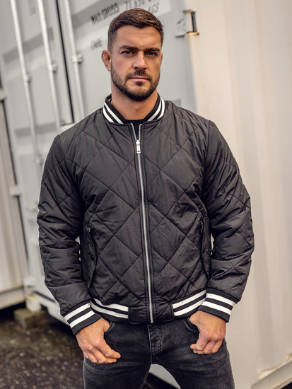 Geacă neagră pe două părți neagră  Bolf 3B105