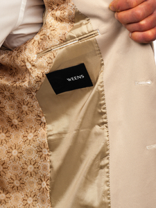 Jachetă elegantă bej pentru bărbați Bolf 022