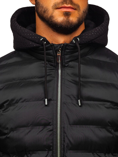 Geacă de iarnă neagră Bolf 5332