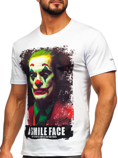 Tricou alb cu imprimeu Bolf GS2554