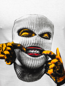 Maiou alb cu imprimeu Bolf 14844