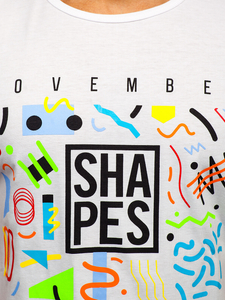 Tricou alb cu imprimeu Bolf KS2625