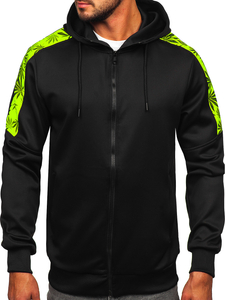 Hanorac  negru cu imprimeu Bolf 27B8120