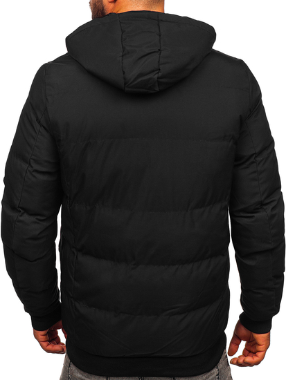 Geacă de iarnă neagră pe două părți Bolf 5M761