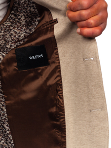 Sacou bărbătesc casual bej Bolf 24401