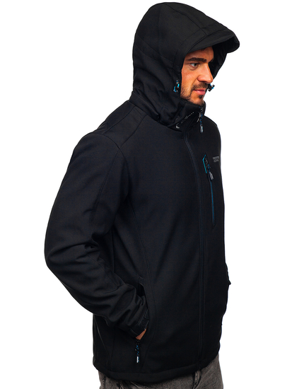Geacă softshell negru-albastru Bolf WX061