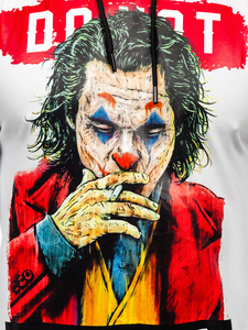 Hanorac cu imprimeu alb Bolf 6384