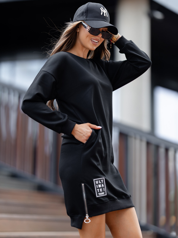 Rochie neagră unt Bolf 524