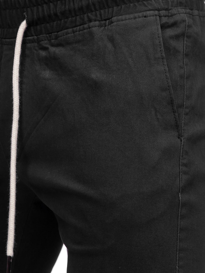 Pantaloni joggers negri Bolf 1145