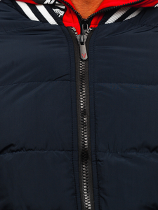 Geacă bleumarin de iarnă matlasată Bolf 6900