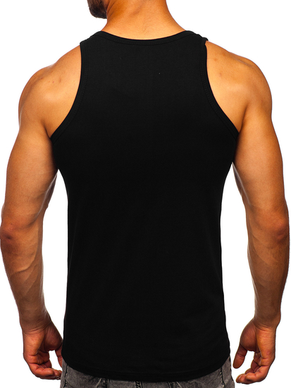 Maiou tank top cu imprimeu negru Bolf 14842