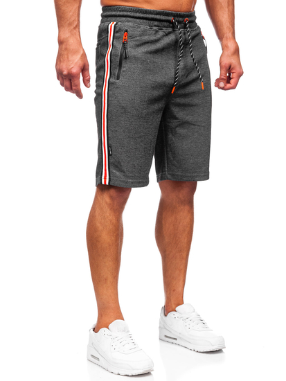 Pantaloni scurți de training portocaliu-negru Bolf Q3884