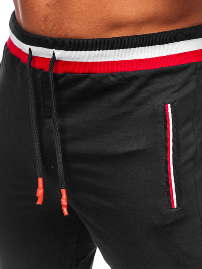 Pantaloni joggers negri Bolf 7034