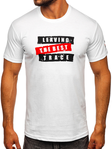 Tricou din bumbac cu imprimeu alb Bolf 14514