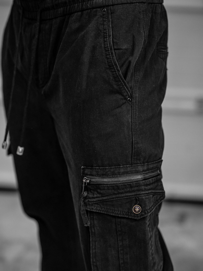 Pantaloni cargo negri Bolf MP0181N