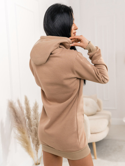 Hanorac lung de dama bej Bolf YS10003A2