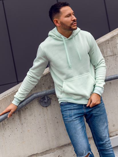 Hanorac tip cangur verde-mentă Bolf 2009A