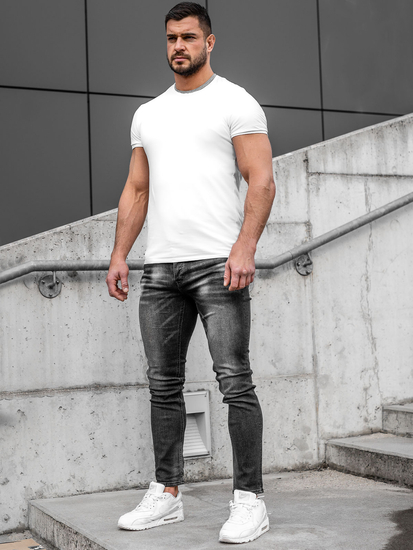 Blugi negri regular fit Bolf MP019N