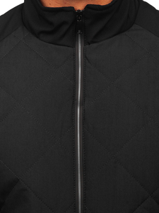 Geacă de primăvară neagră matlasată Bolf 84M3022