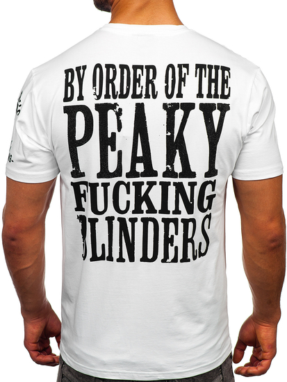 Tricou alb cu aplicații Bolf 2826